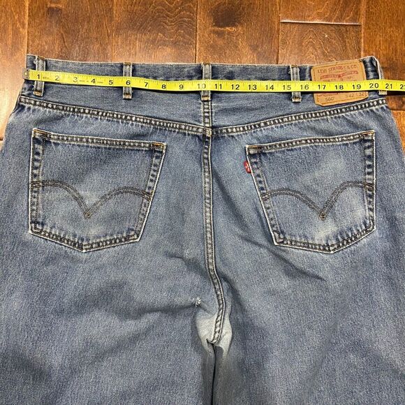 Levi's 560 Vintage Comfort Fit Baggy Denim Blue Jeans Men's Size 42 x 32 - Picture 8 of 11
